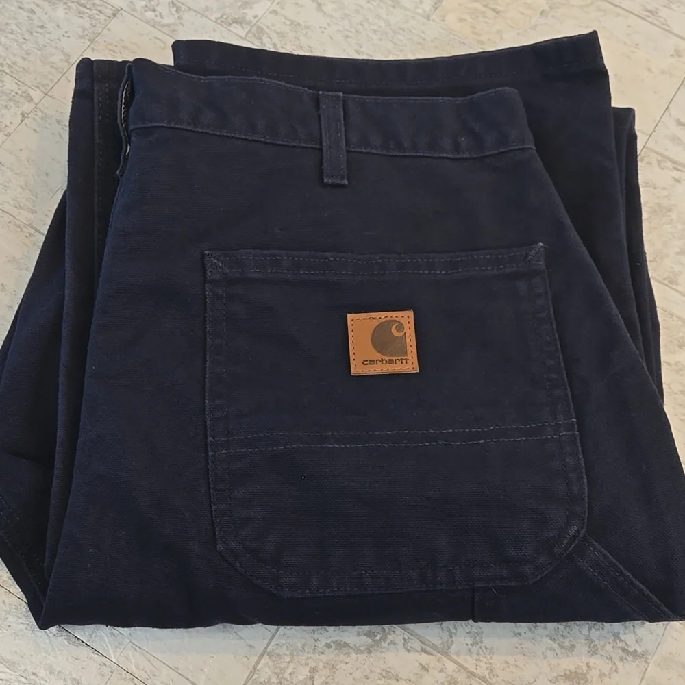 NWT Carhartt Mens Loose Fit Washed Duck Work Dungaree Size 34x34 34 Straight - Picture 3 of 10